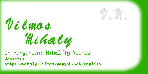 vilmos mihaly business card